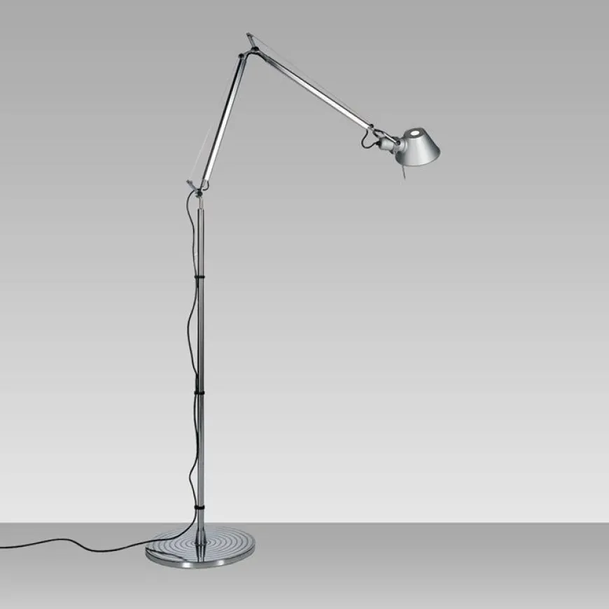 Tolomeo Micro Floor H109-172 aluminium - Artemide - lampa biurkowa