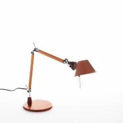 Tolomeo Micro H37 aluminium, pomarańczowy - Artemide - lampa biurkowa