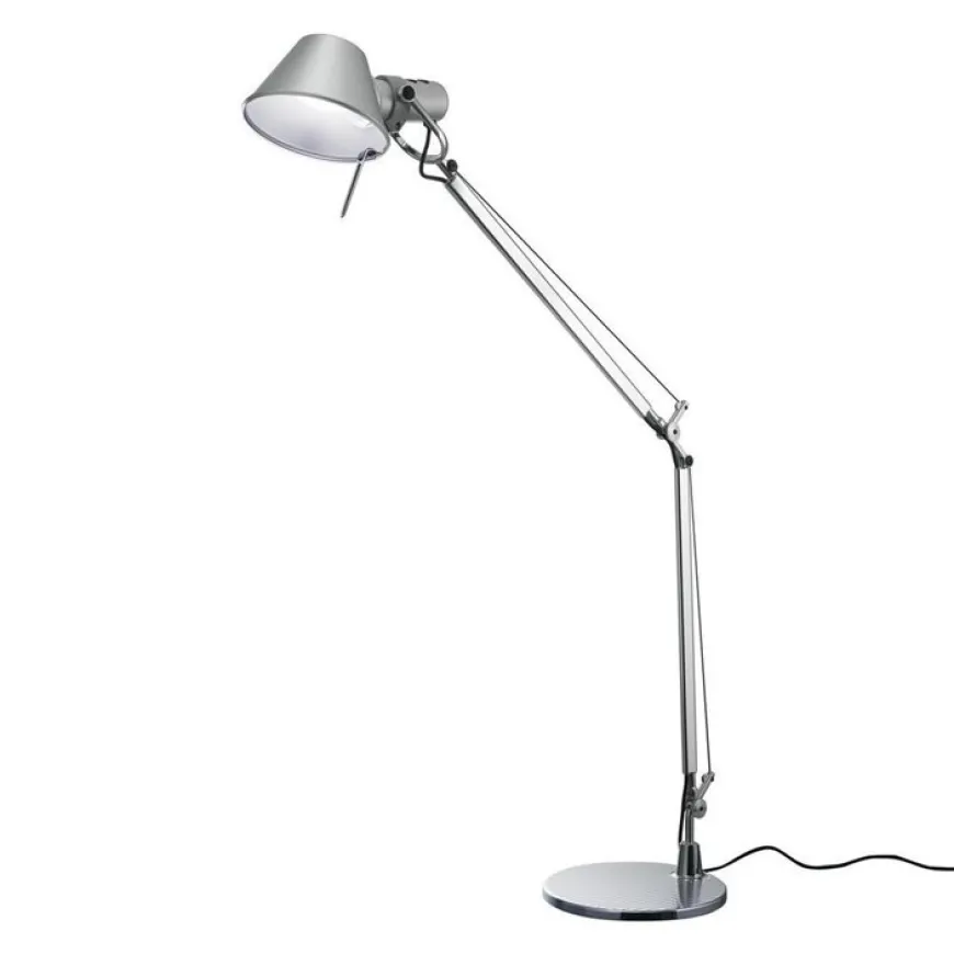 Tolomeo Mini H54 aluminium, szary - Artemide - lampa biurkowa