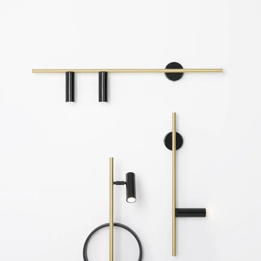 Trevo 2 Wall Black Brass - Artera - kinkiet