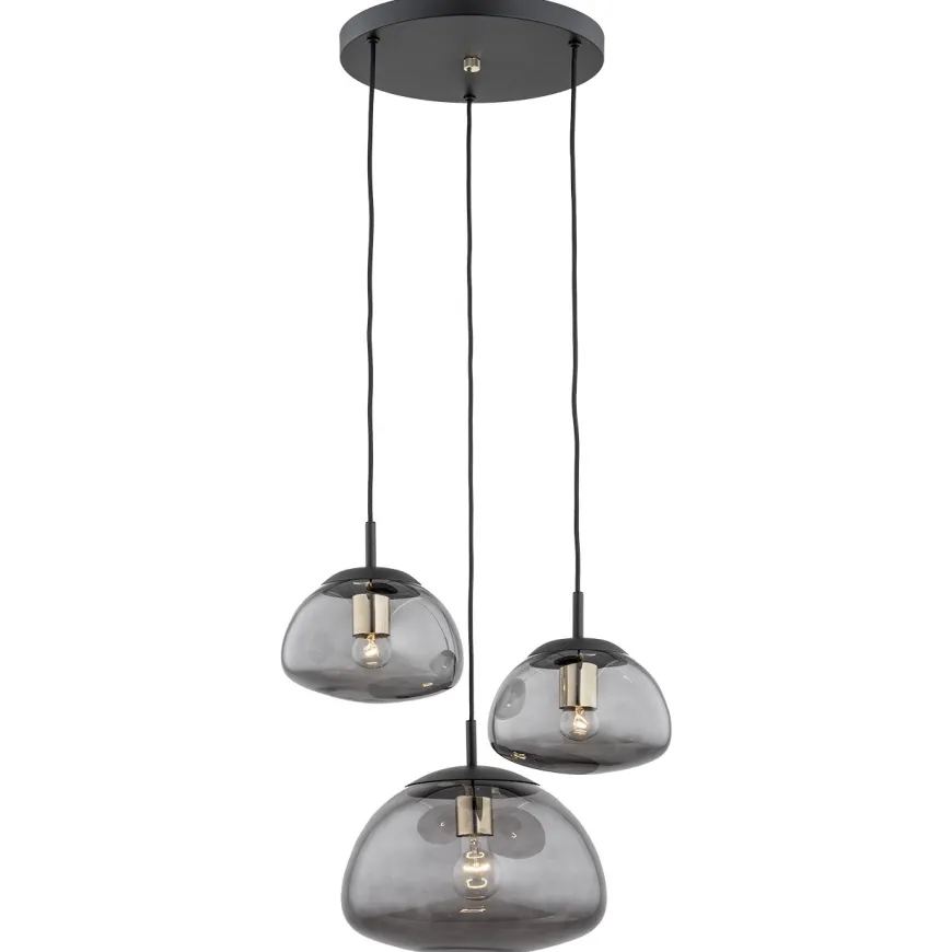 Trini 1493 - Argon - lampa wisząca 3 pł. na okrągłej podsufitce