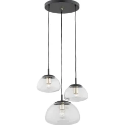 Trini 1492 - Argon - lampa wisząca 3 pł. na okrągłej podsufitce
