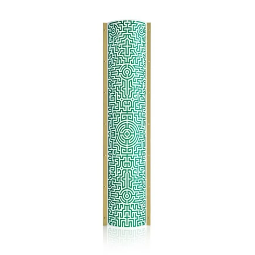 Tube Labyrinth H160 zielony złoty - Slamp - lampa podłogowa