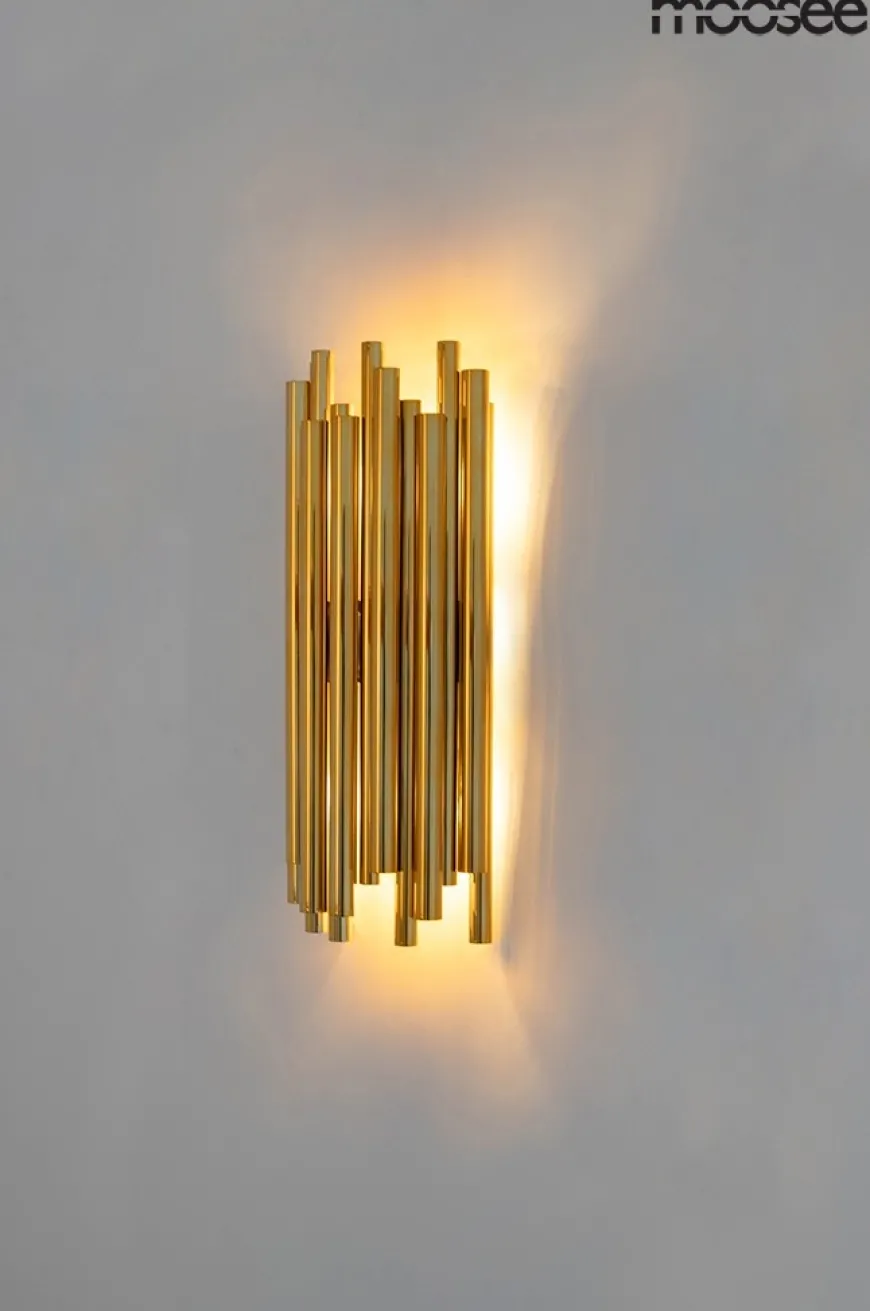 Tubo Złota - Moosee - lampa ścienna
