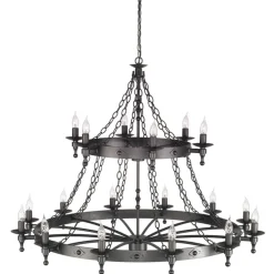 Warwick Graphite Black - Elstead Lighting - lampa 18-płomienna