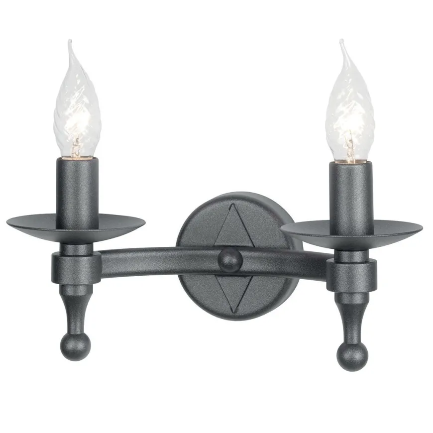 Warwick Graphite Black - Elstead Lighting - kinkiet klasyczny