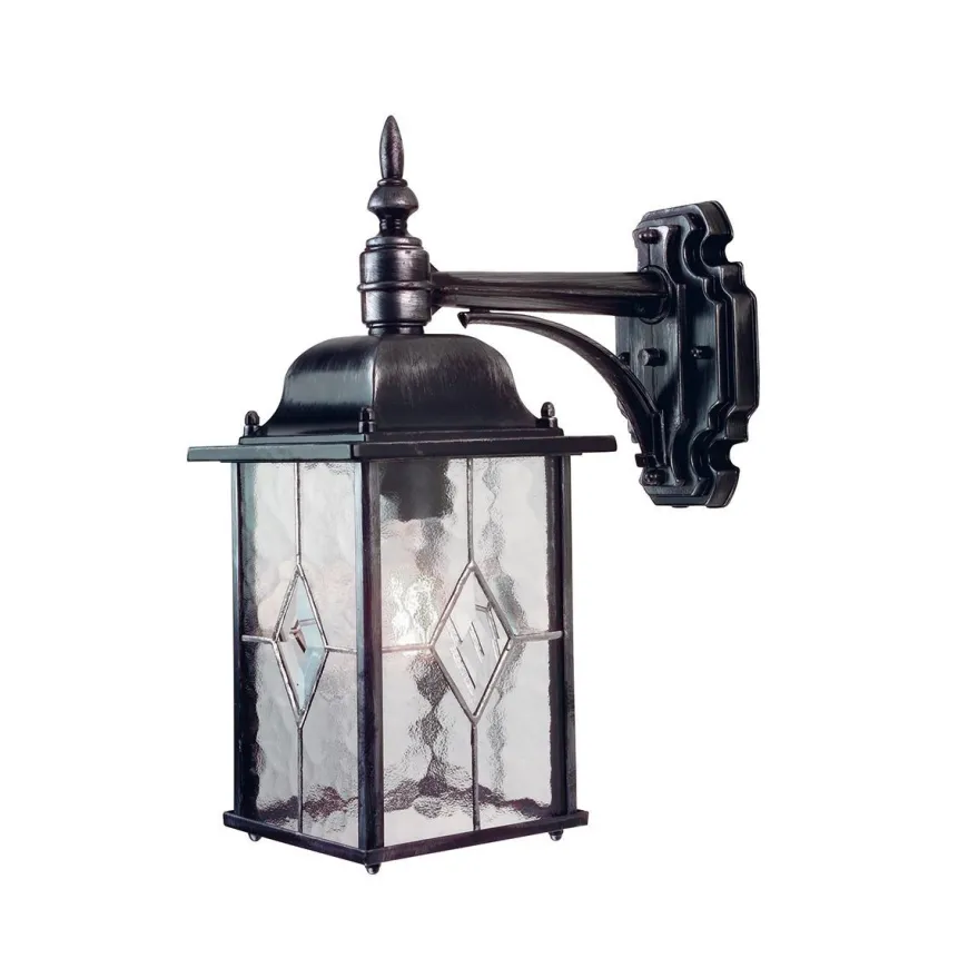 Wexford Black Silver - Elstead Lighting - kinkiet zewnętrzny