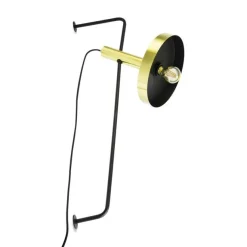 Whizz Ø25 złoty satynowy czarny wnętrze - Faro - lampa ścienna