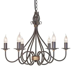 Windemere Rust And Gold - Elstead Lighting - lampa wisząca klasyczna