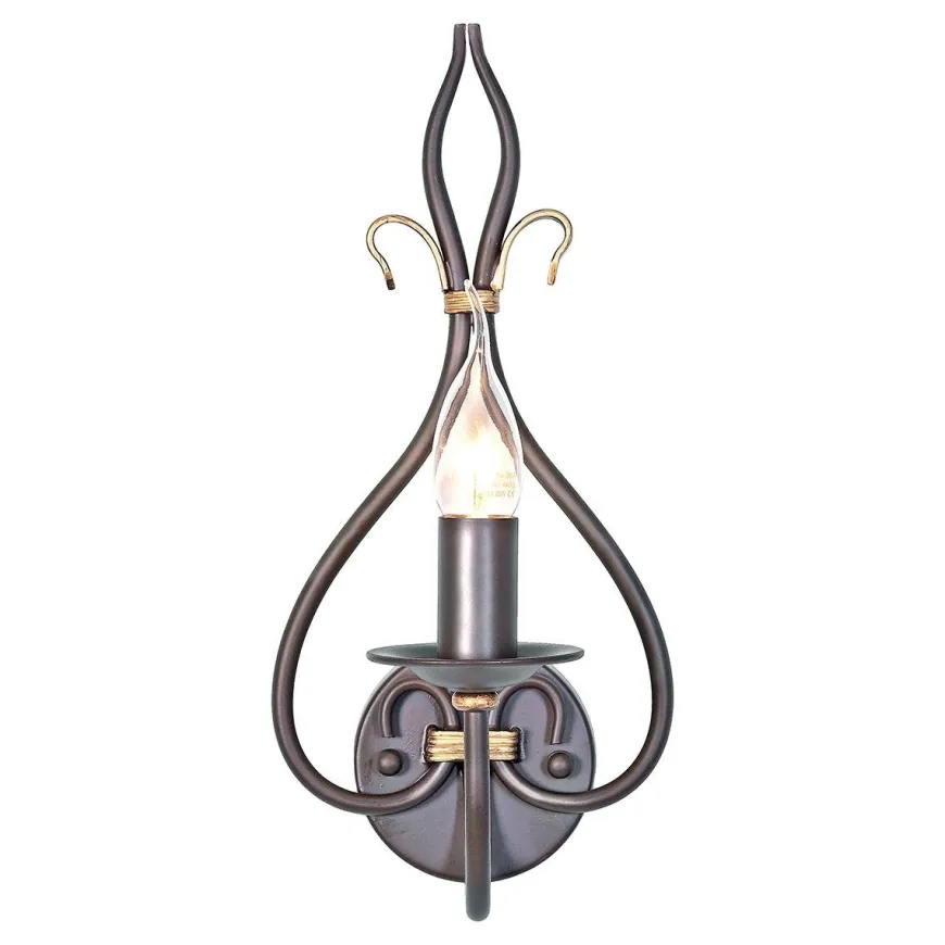 Windemere Rust And Gold - Elstead Lighting - kinkiet pojedynczy