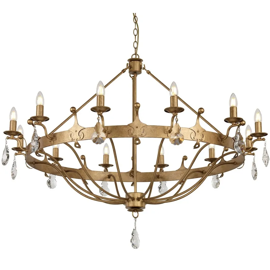 Windsor Gold Patina - Elstead Lighting - lampa 12-płomienna