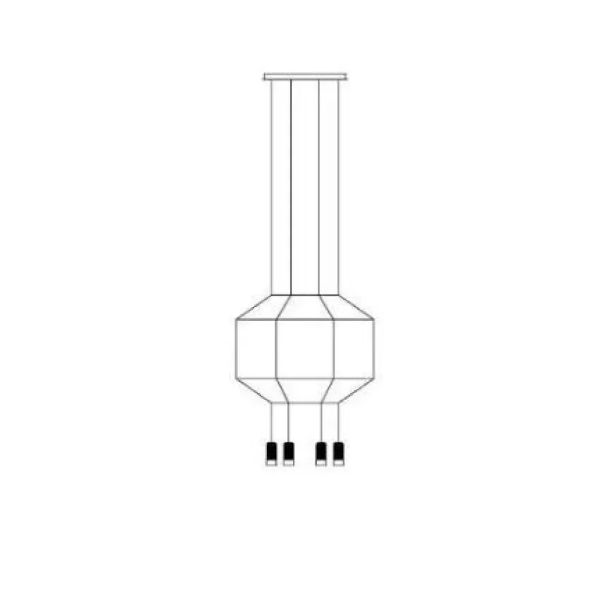 Wireflow 0402 czarny - Vibia - lampa wisząca