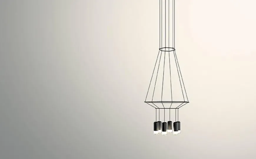 Wireflow 0308 czarny - Vibia - lampa wisząca
