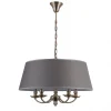 Zanobi Antique Bronze - Italux - lampa wisząca klasyczna